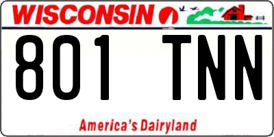 WI license plate 801TNN
