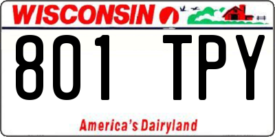WI license plate 801TPY