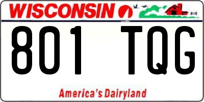 WI license plate 801TQG