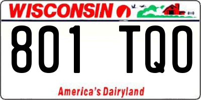 WI license plate 801TQO