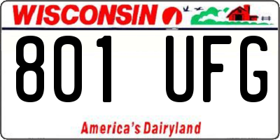 WI license plate 801UFG