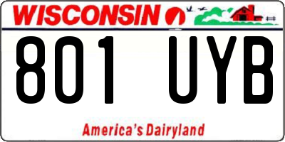 WI license plate 801UYB