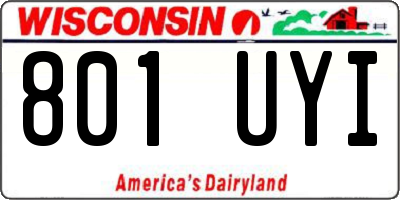 WI license plate 801UYI