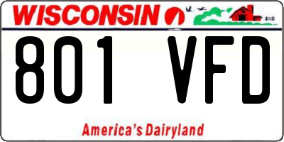 WI license plate 801VFD