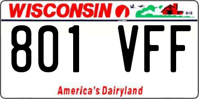 WI license plate 801VFF