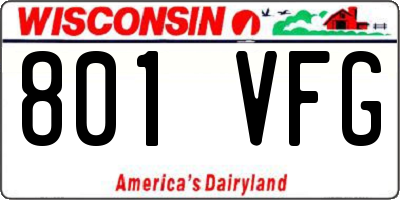 WI license plate 801VFG