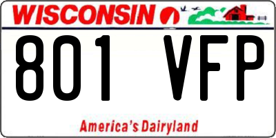 WI license plate 801VFP