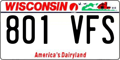 WI license plate 801VFS