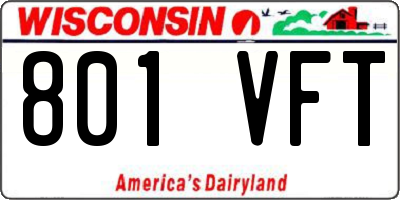 WI license plate 801VFT
