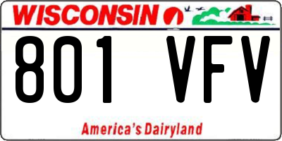 WI license plate 801VFV