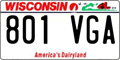 WI license plate 801VGA
