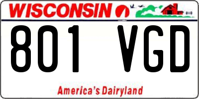 WI license plate 801VGD