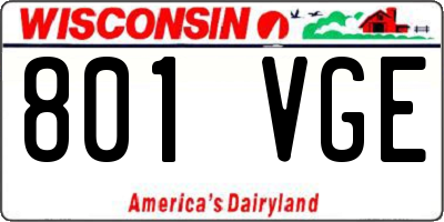 WI license plate 801VGE