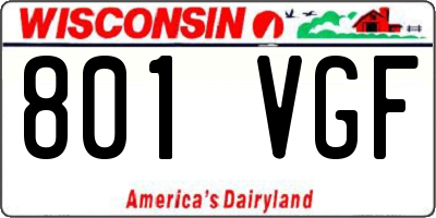 WI license plate 801VGF