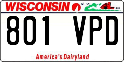 WI license plate 801VPD