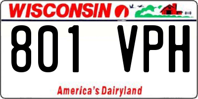 WI license plate 801VPH