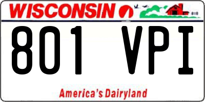 WI license plate 801VPI