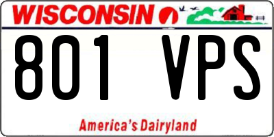 WI license plate 801VPS