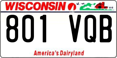 WI license plate 801VQB