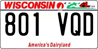WI license plate 801VQD
