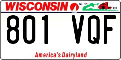 WI license plate 801VQF
