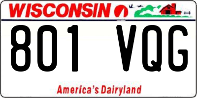 WI license plate 801VQG