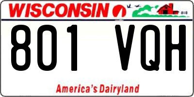 WI license plate 801VQH