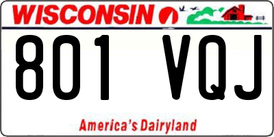 WI license plate 801VQJ