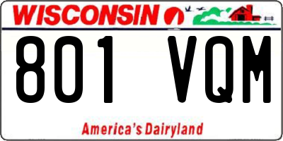 WI license plate 801VQM