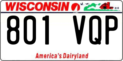 WI license plate 801VQP