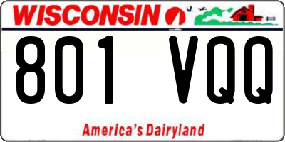 WI license plate 801VQQ