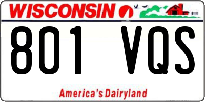 WI license plate 801VQS