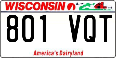 WI license plate 801VQT