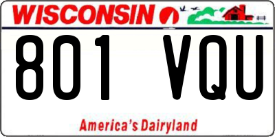WI license plate 801VQU