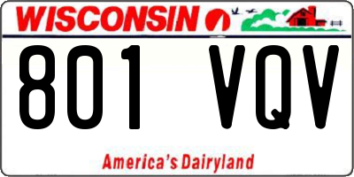 WI license plate 801VQV