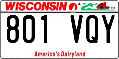 WI license plate 801VQY
