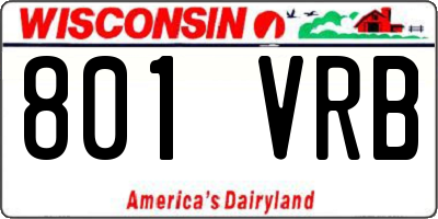 WI license plate 801VRB