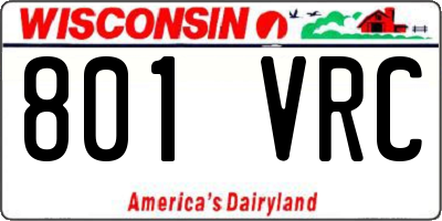 WI license plate 801VRC