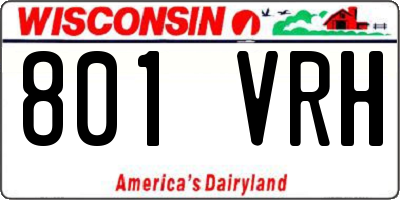 WI license plate 801VRH