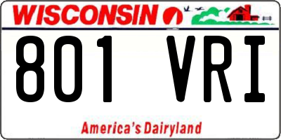 WI license plate 801VRI