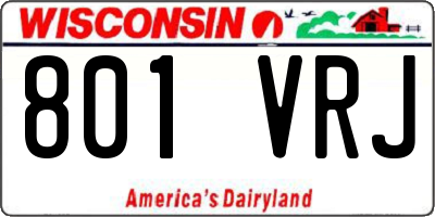 WI license plate 801VRJ