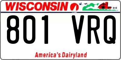 WI license plate 801VRQ