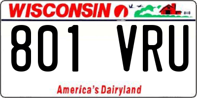 WI license plate 801VRU