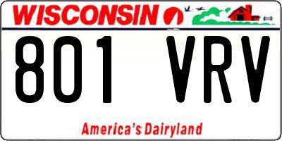 WI license plate 801VRV