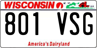 WI license plate 801VSG