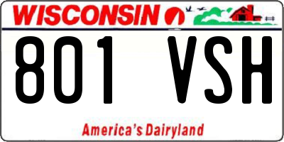 WI license plate 801VSH