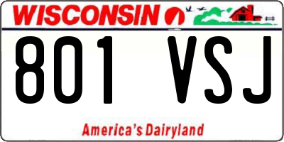 WI license plate 801VSJ