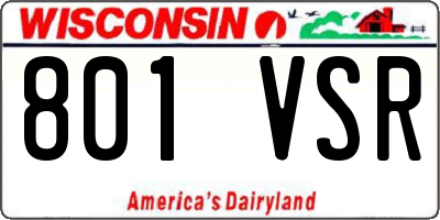 WI license plate 801VSR