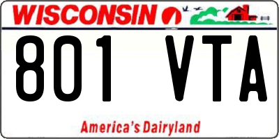 WI license plate 801VTA