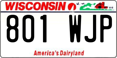 WI license plate 801WJP